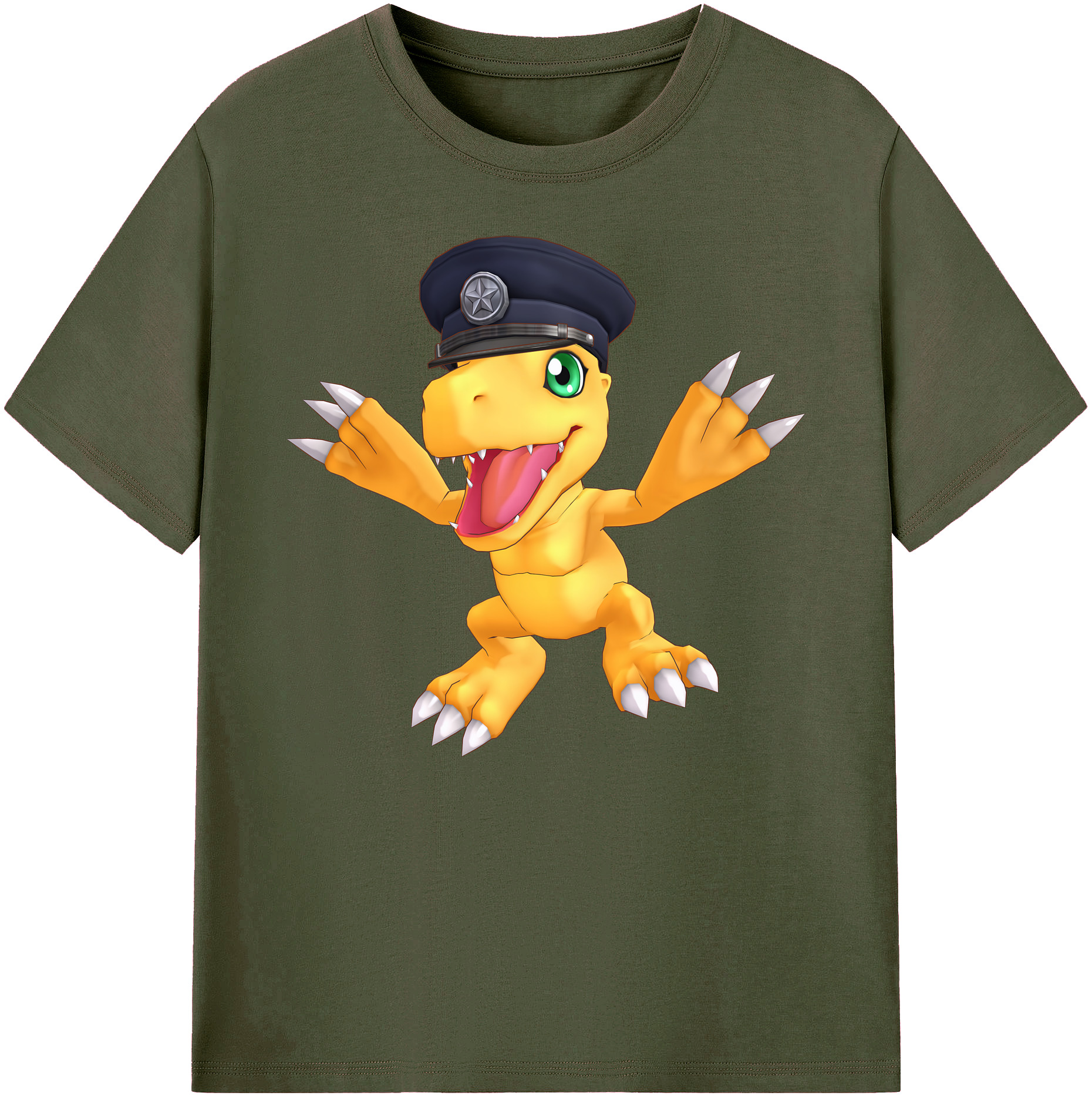 （画像用） Digimon デジタルモンスター/デジモン 綿100％ メンズ半袖Tシャツ｜肌触りやわらか＆通気性